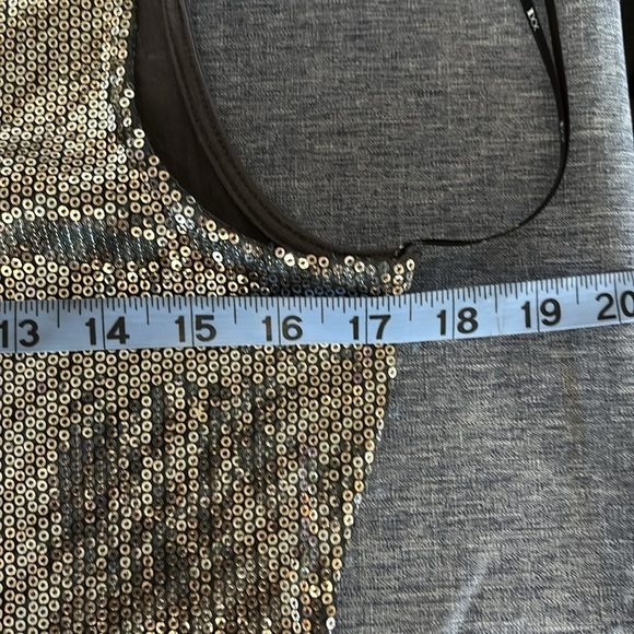 XXI Cheetah Print bejeweled tank top. Dazzling! Women’s size Large - Picture 4 of 6